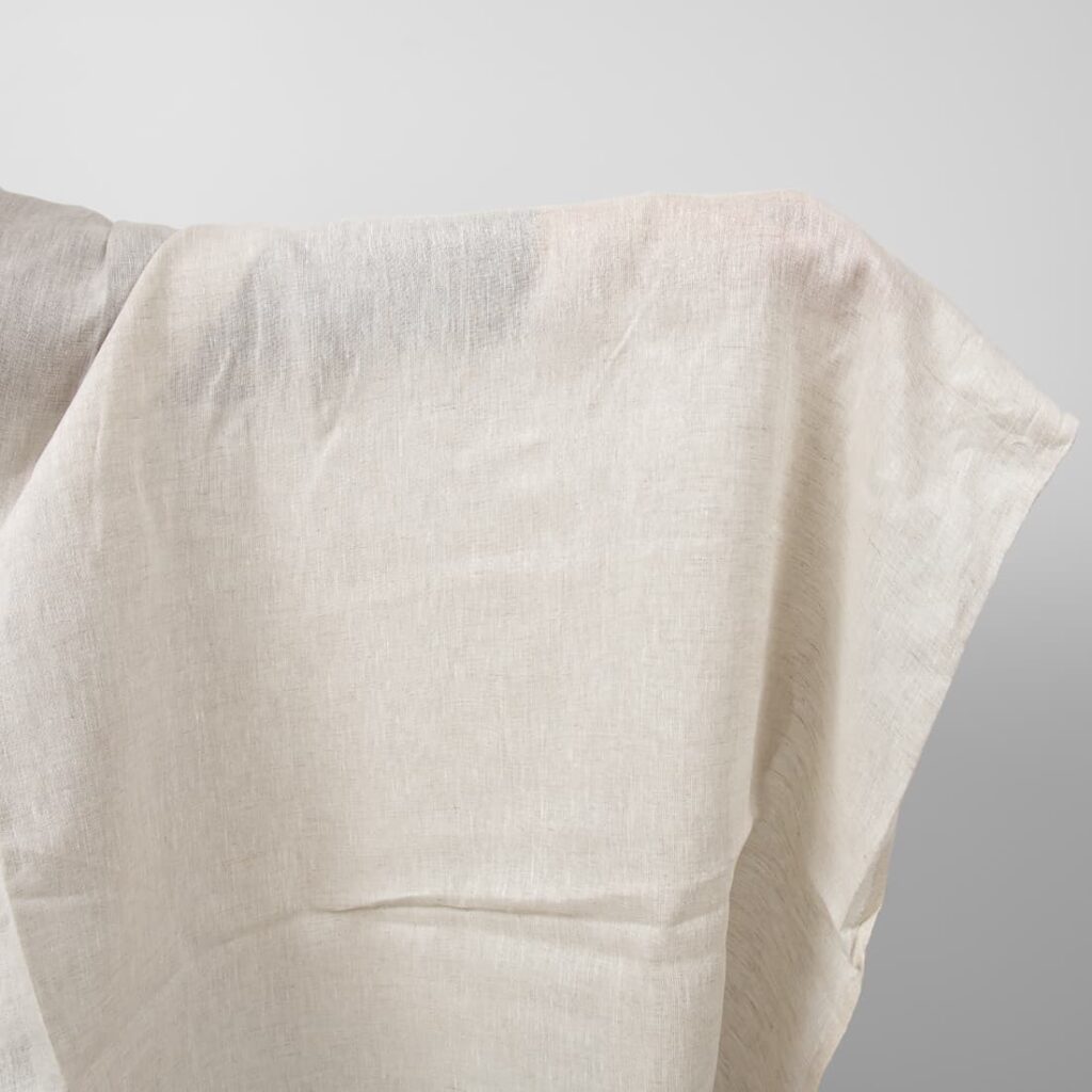 Tissu en pur lin, gris clair 1 Pure linen fabric in light grey