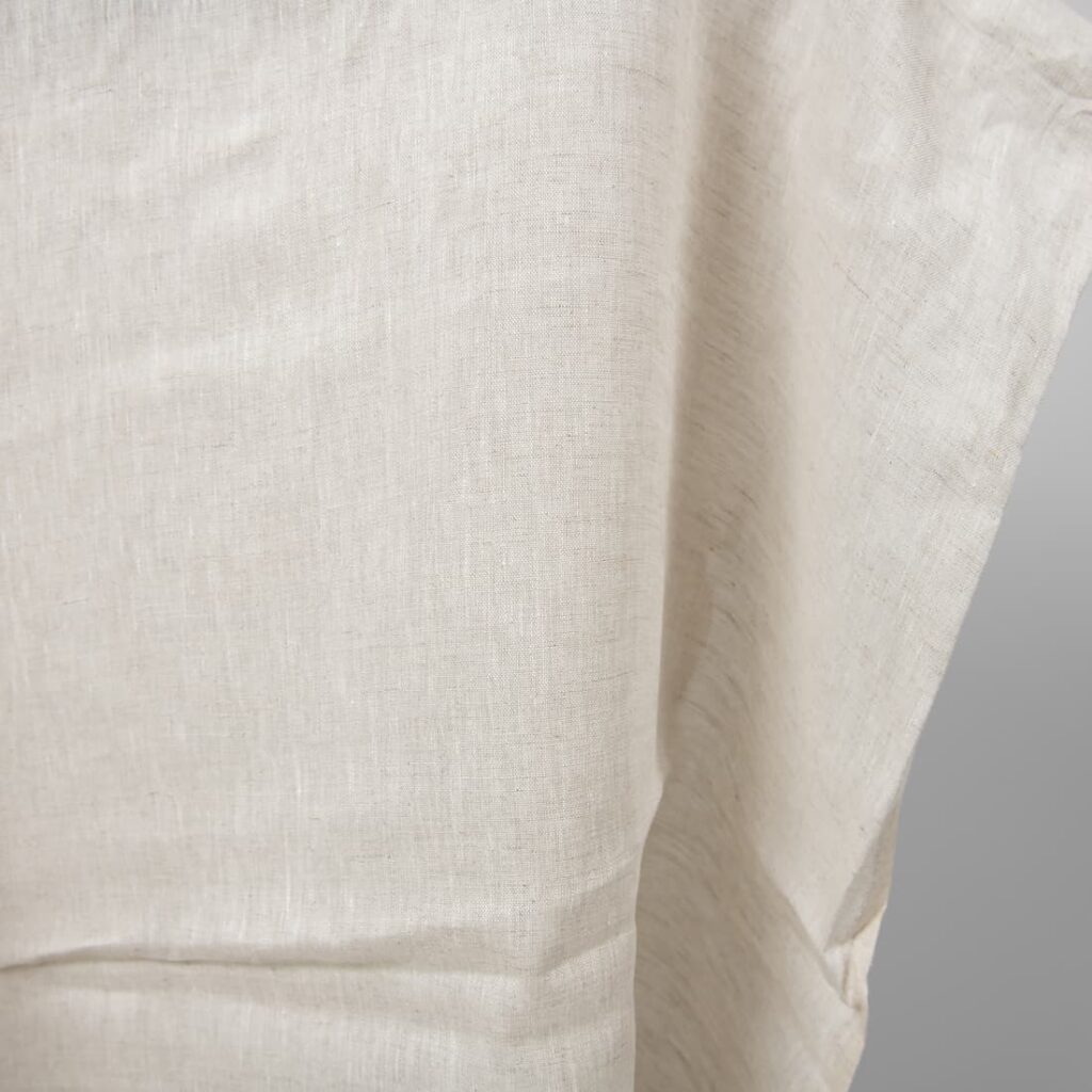 Tissu en pur lin, gris clair 3 Pure linen fabric in light grey edge