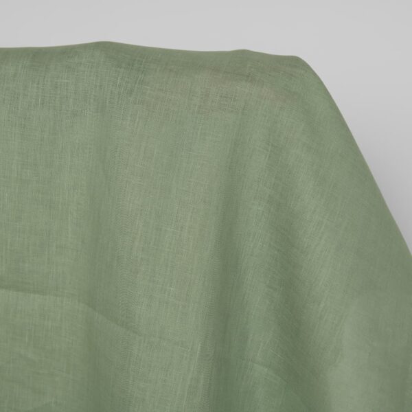 Tissu de lin en vert clair atténué – Image 2