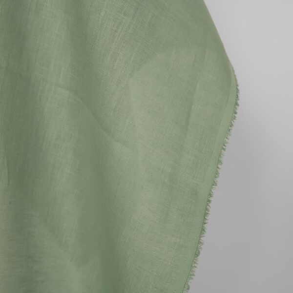 Tissu de lin en vert clair atténué – Image 3