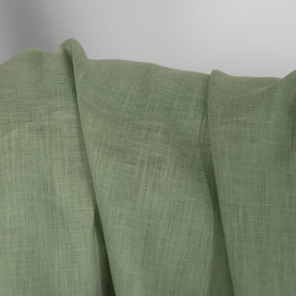 Tissu de lin en vert clair atténué – Image 4