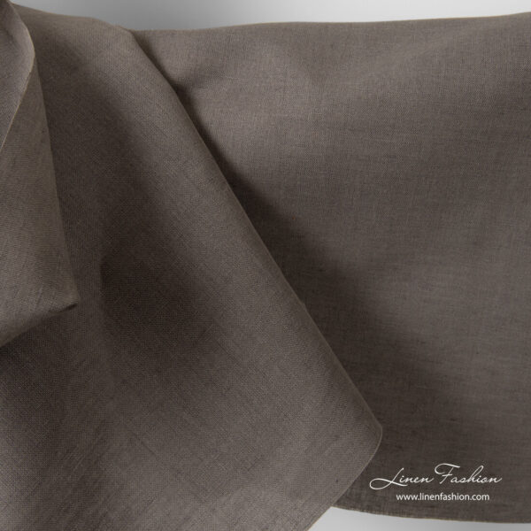 Grey linen cotton fabric