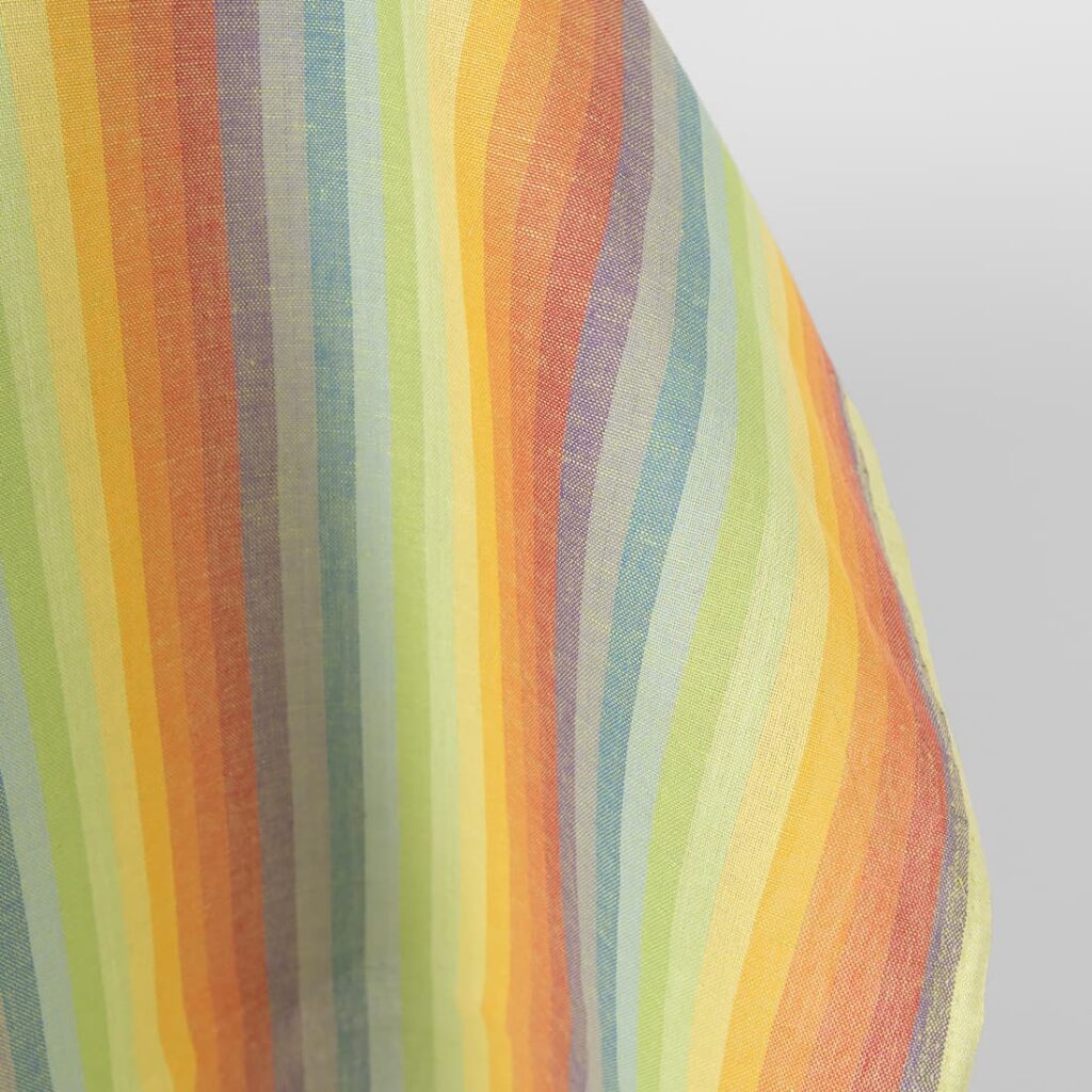 Tissu en lin et coton à rayures arc-en-ciel 2 Linen cotton fabric in rainbow colour stripes product photo
