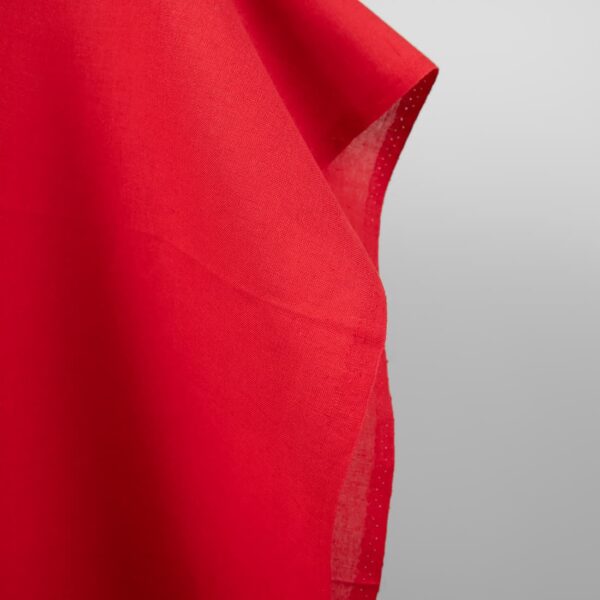 bright red linen cotton fabric not washed