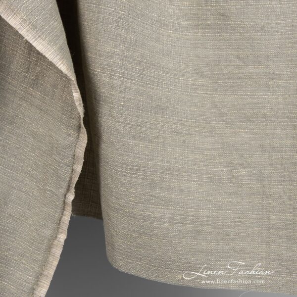 Linen cotton fabric in tweed pattern