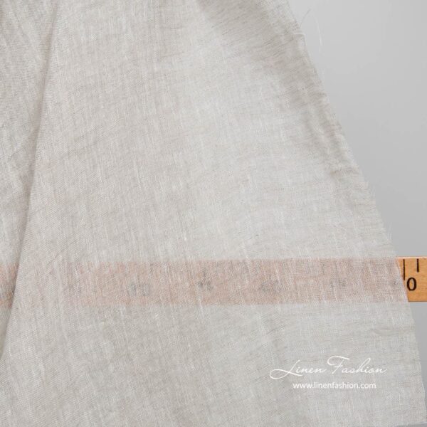 Tissu de lin transparent lavé gris clair – Image 4