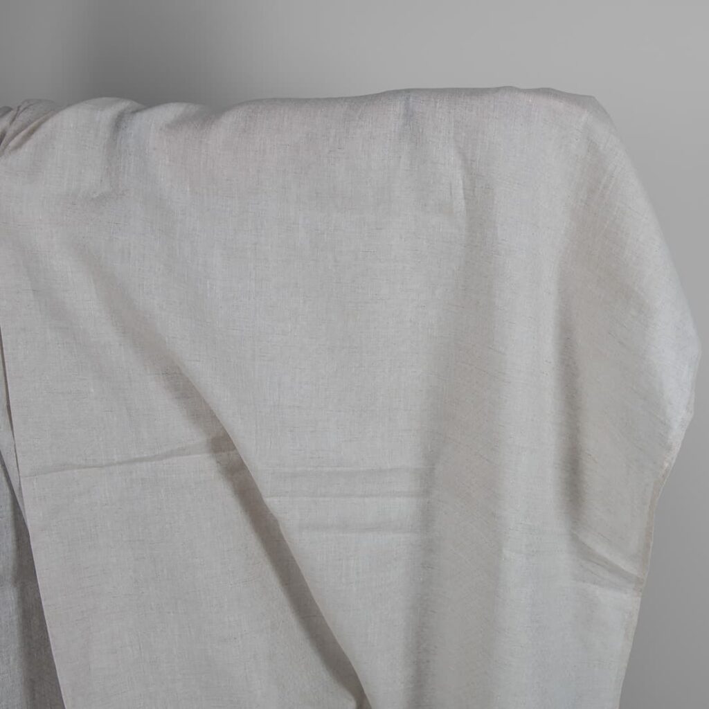 Tissu à motifs mélange de lin non teint et de blanc 1 Patterned fabric undyed linen and white mix