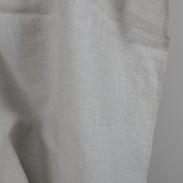 Patterned fabric undyed linen and white mix edge
