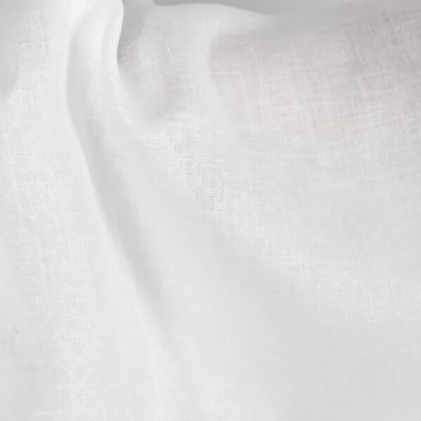 Patterned optical white linen fabric diamond pattern