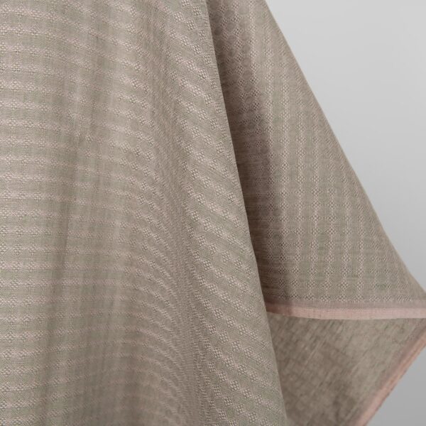 Tissu de lin vert lilas à motifs de losanges – Image 2