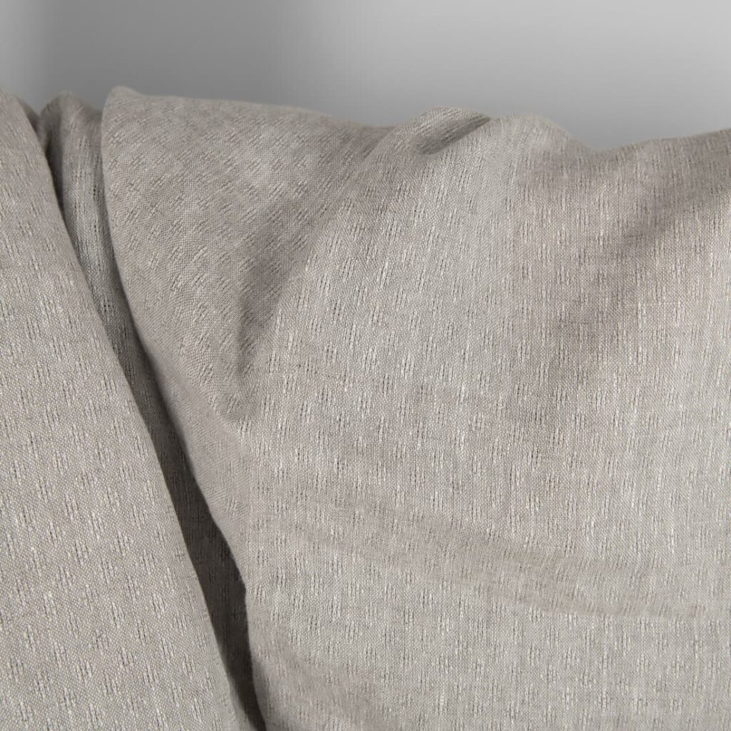 Tissu de lin ajouré à motifs, beige 2 Openwork patterned linen fabric in beige close up detail