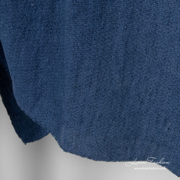 Dark blue and navy black mix canvas fabric, washed