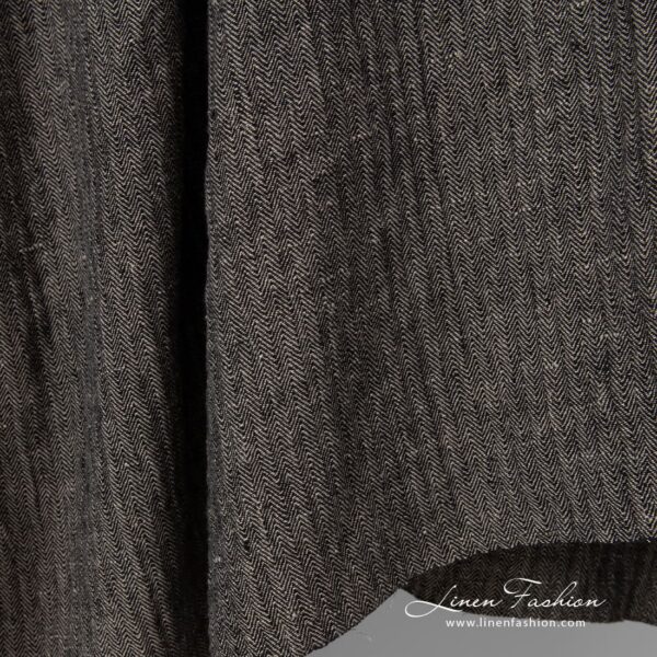 black chevron linen, herringbone.