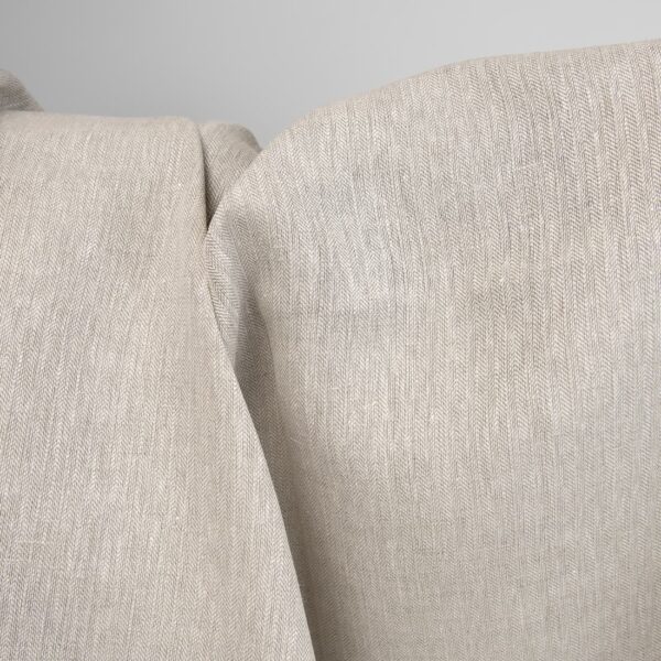 linen herringbone beige fabric