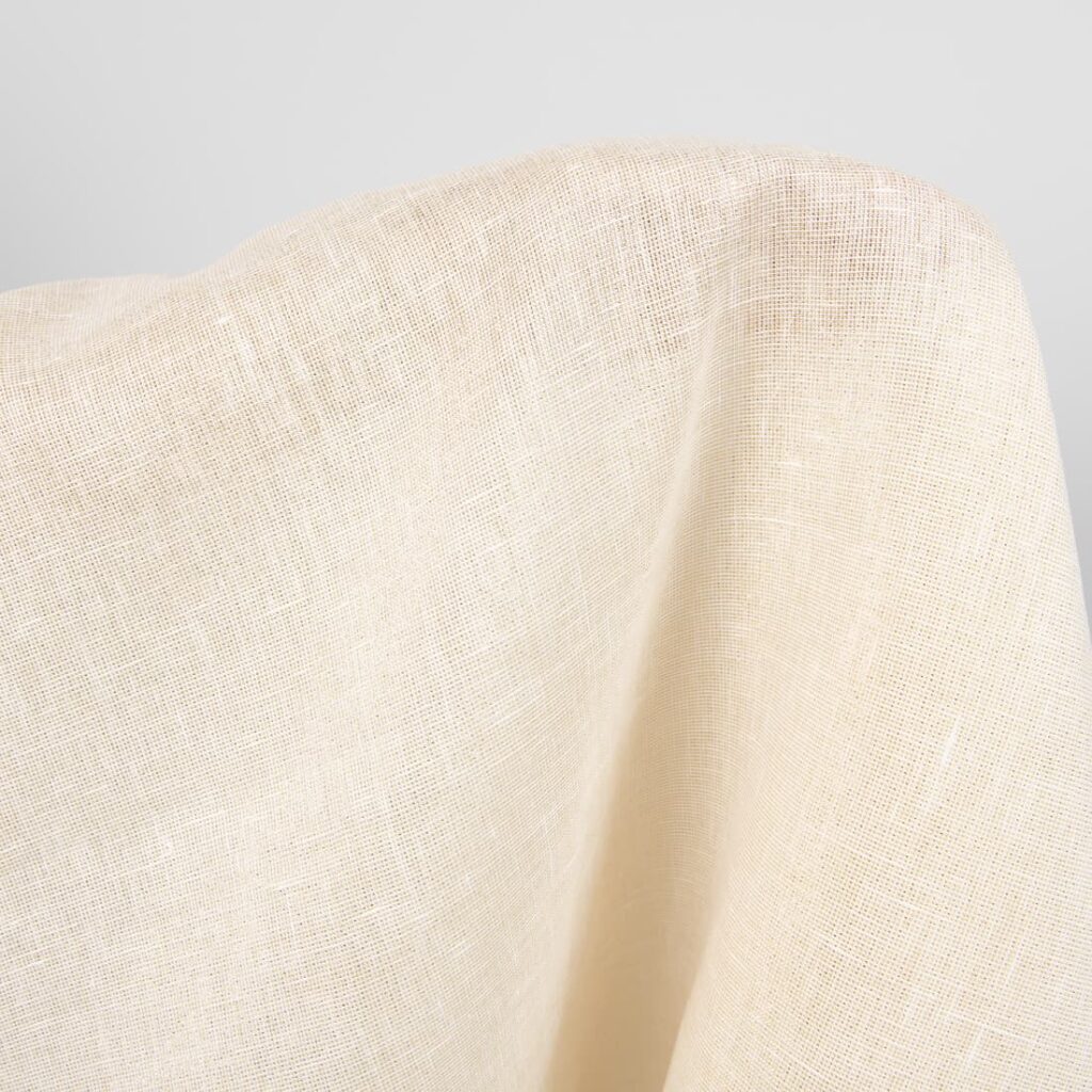 Tissu de lin jaune clair avec lurex doré 2 linen with PES yellow with lurex fabric, shiny