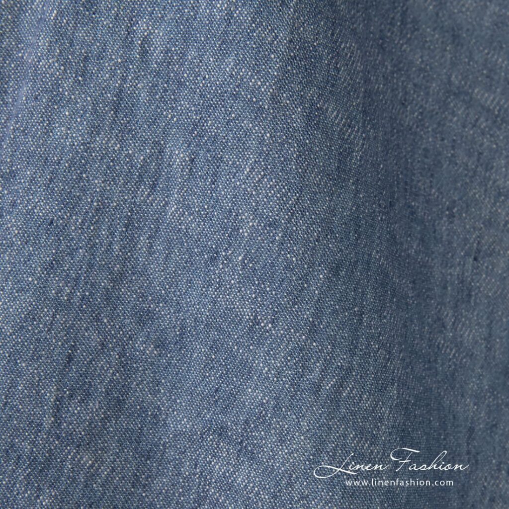 Tissu coton lin blanc bleuté lavé 5 Bluish white linen cotton fabric, fine delicate design, washed