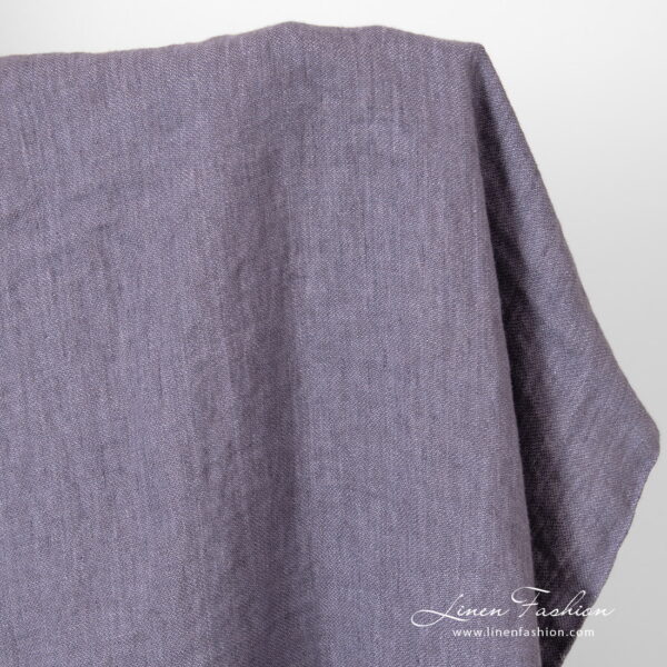 Tissu de satin violet en lin, lavé