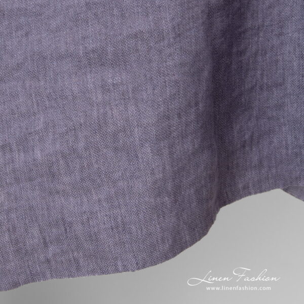 Tissu de satin violet en lin, lavé – Image 2