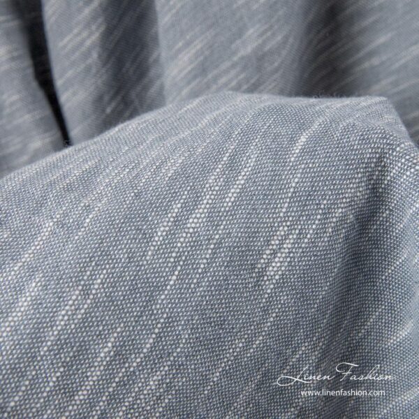 Tissu en coton lin gris lavé – Image 2
