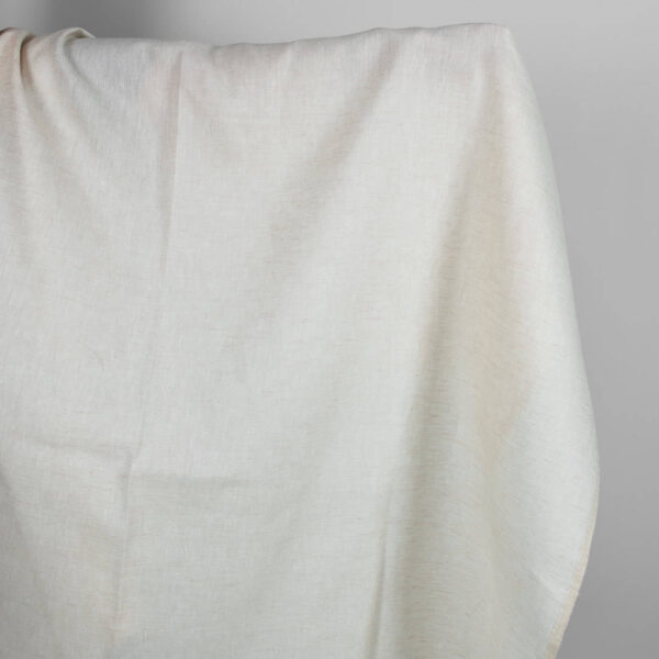 Tissu de laine de lin blanc beige à chevrons