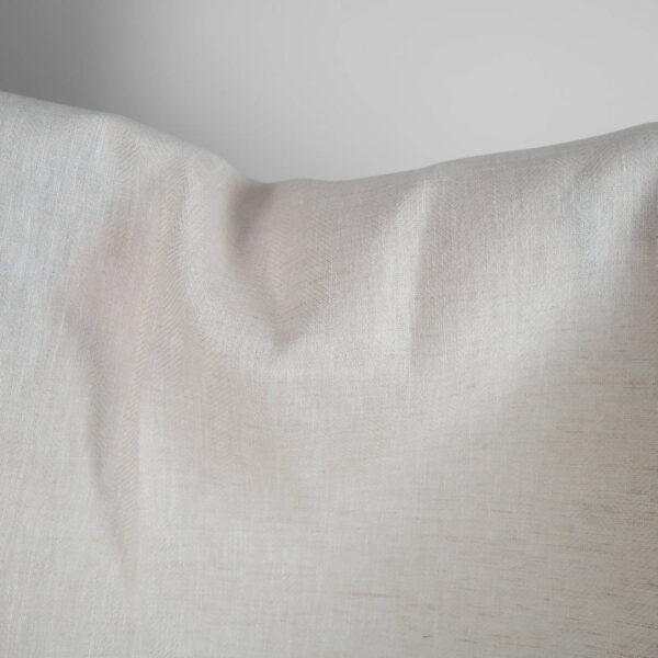 Tissu de laine de lin blanc beige à chevrons – Image 4