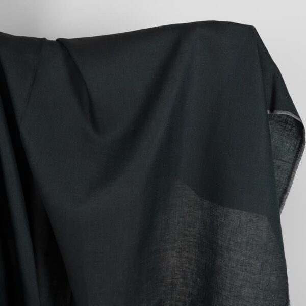 Tissu de laine de lin à chevrons bleu-noir