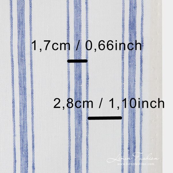 Off white fabric with stripes.