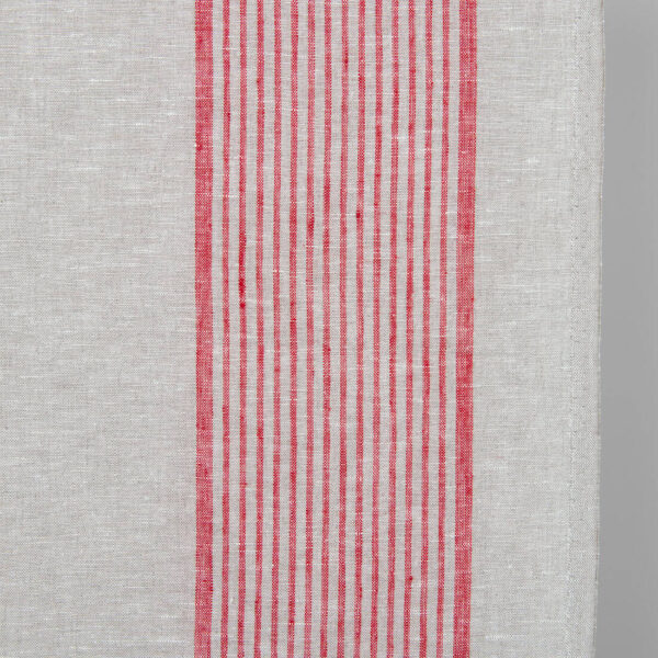 Tissu étroit beige à rayures rouges – Image 3