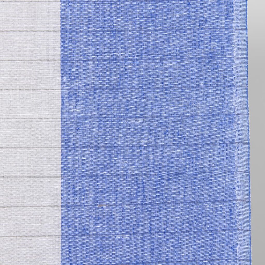 Tissu étroit beige bleu mix 2 linen towel fabric beige blue, stripes