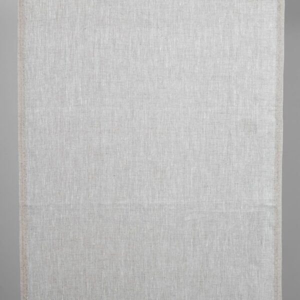 Tissu de lin étroit beige naturel et blanc