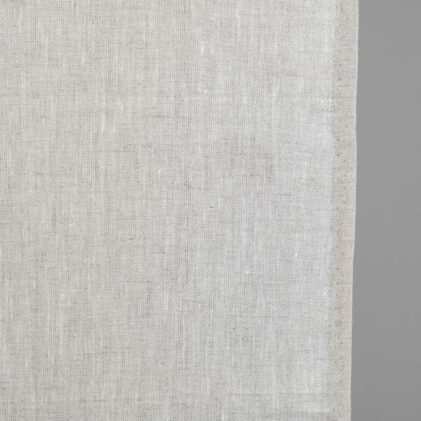Tissu de lin étroit beige naturel et blanc – Image 2