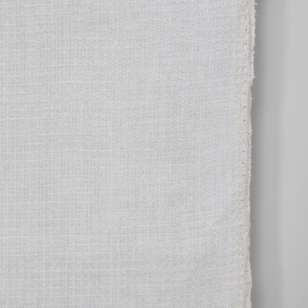 Tissu de lin étroit gaufré blanc cassé – Image 2
