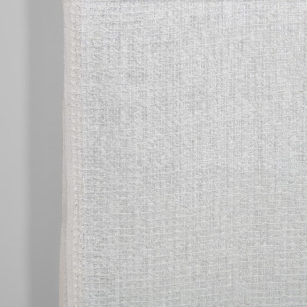Tissu de lin étroit gaufré blanc cassé – Image 3