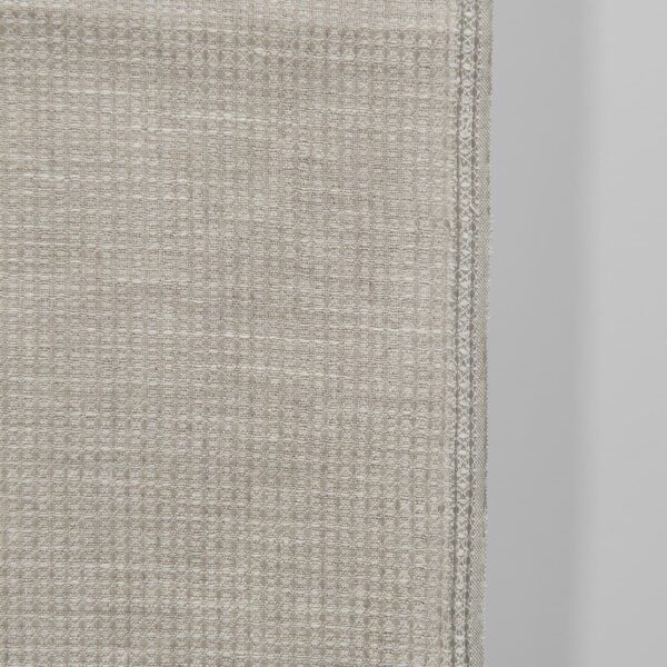 Tissu de lin étroit gaufré naturel et blanc cassé – Image 2