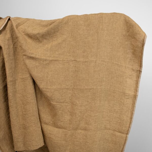 linen fabric golden brown