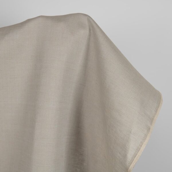 Tissu de lin mélangé gris clair et brun-gris – Image 2