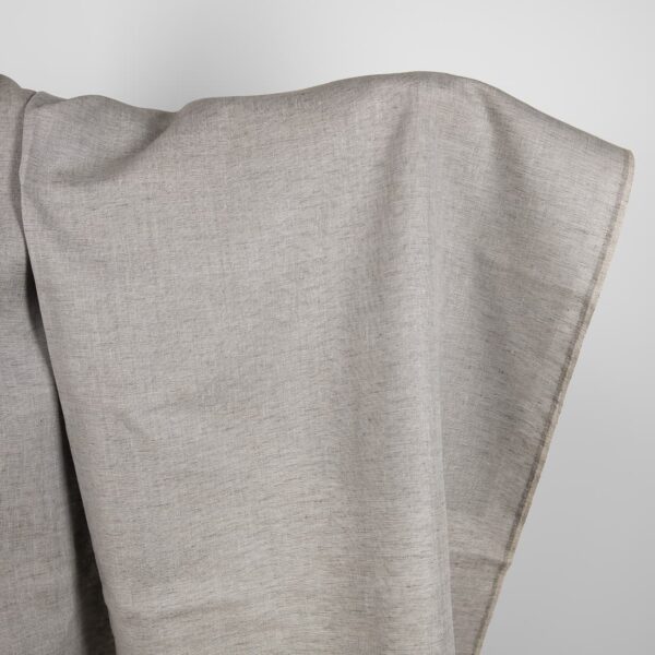 Tissu de lin gris-brun et anthracite