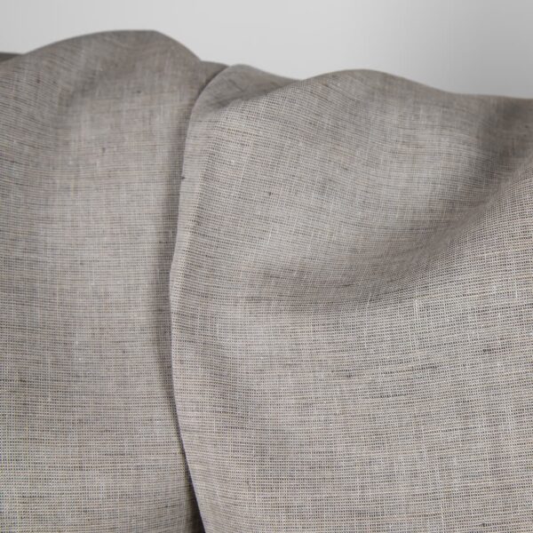 Tissu de lin gris-brun et anthracite – Image 3