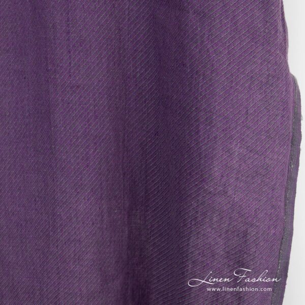 Violet linen fabric, specially washed