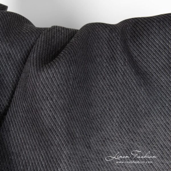 Grey linen fabric in twills