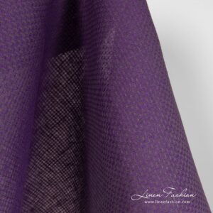 Violet linen fabric in dobby