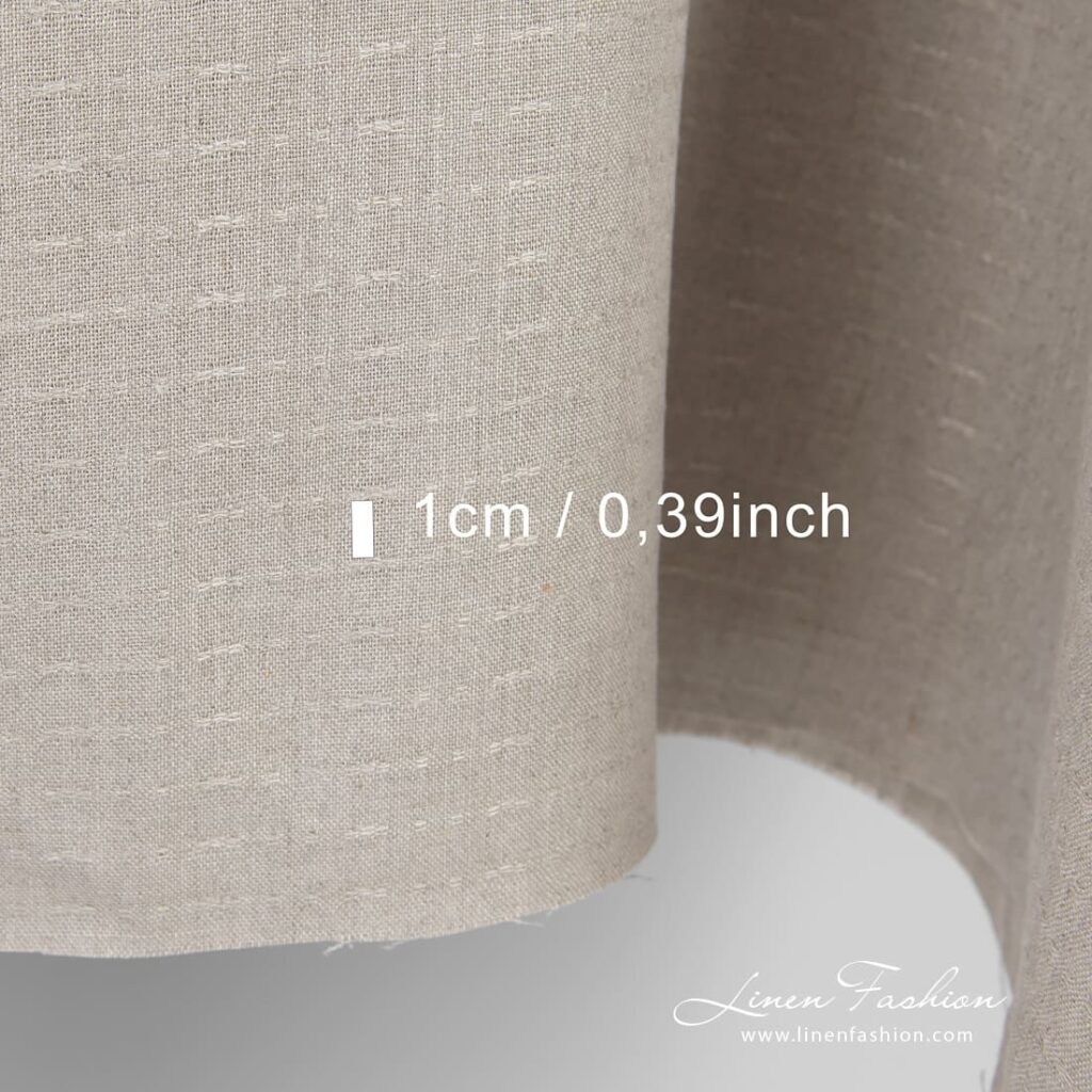 Tissu en lin de couleur naturelle 4 Natural linen fabric dash size