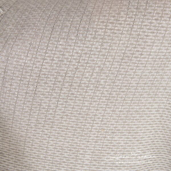 Natural linen fabric in dobby pattern