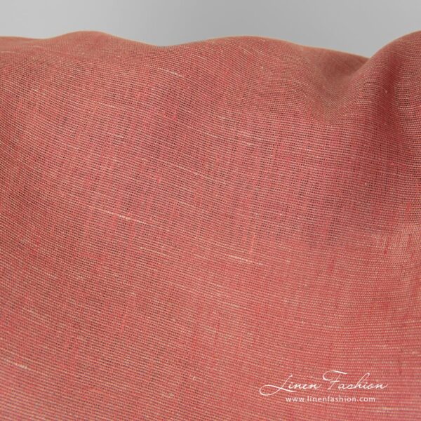 Greyish rosy linen fabric in melange