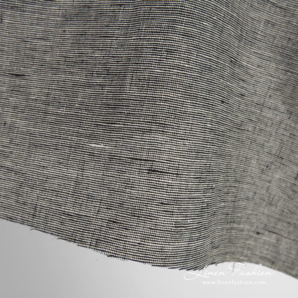 Greyish black linen fabric, high quality