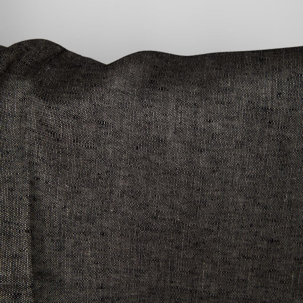 Tissu de lin à motifs naturels et noirs 3 Tissu de lin à motifs naturels et noirs – Image 3
