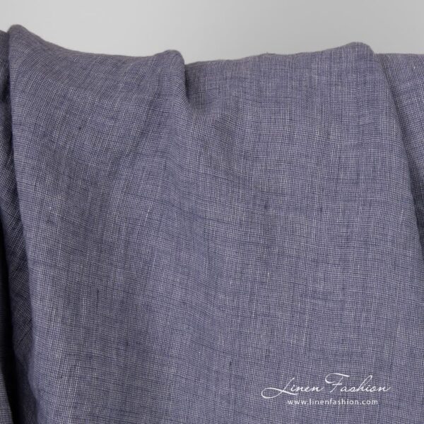 Violet linen fabric in melange colors