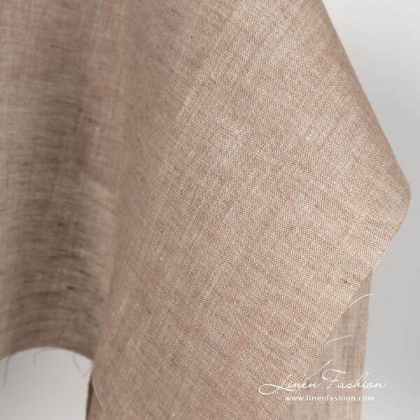 Beige linen fabric melange