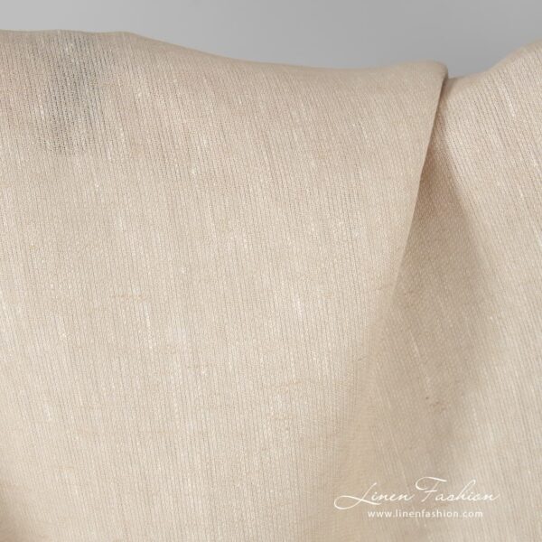 Linen fabric in light sand colour.
