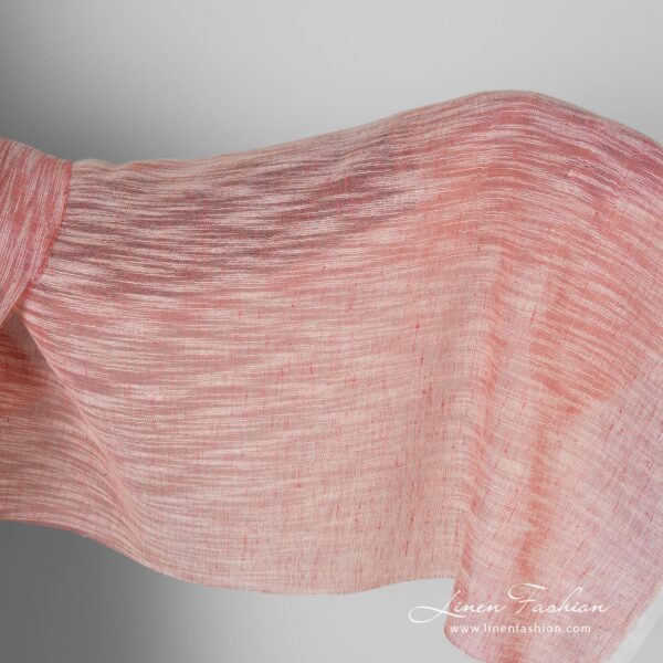 Linen cotton rosy fabric